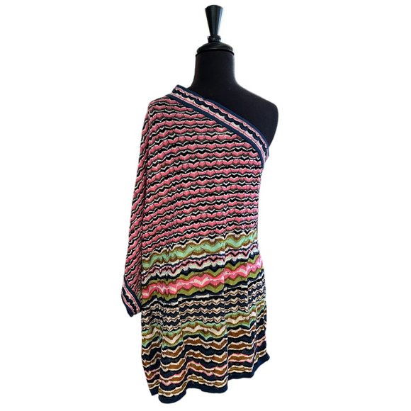 NWOT M Missoni 1 Shoulder  Multi-Colored Tunic top Size 40 (Italian) Size 4 US - Picture 3 of 10